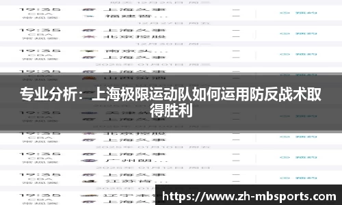 专业分析:上海极限运动队如何运用防反战术取得胜利